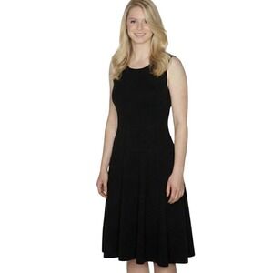 Calvin Klein Dress Size 8 Black Sleeveless Fit Flare Dress Professional Business